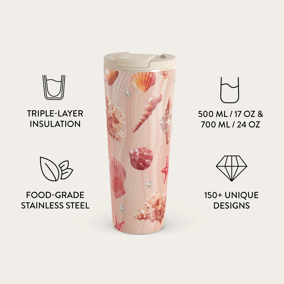 Seashells - Travel Mug - Image 9