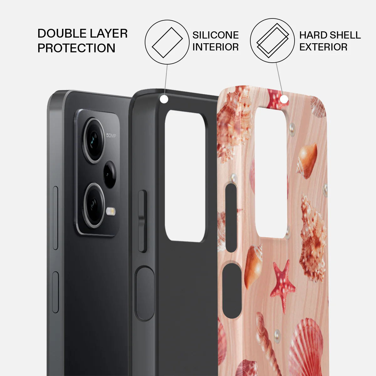 Seashells - Xiaomi Redmi Note 12 Pro+ 5G Case - Image 2