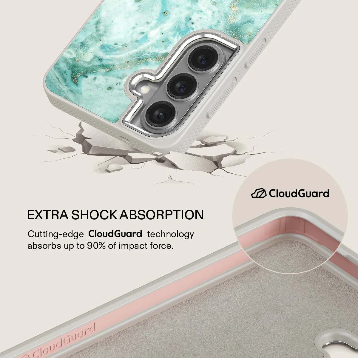 Uluwatu Waves - Teal Samsung Galaxy S26 Plus Case - Image 35