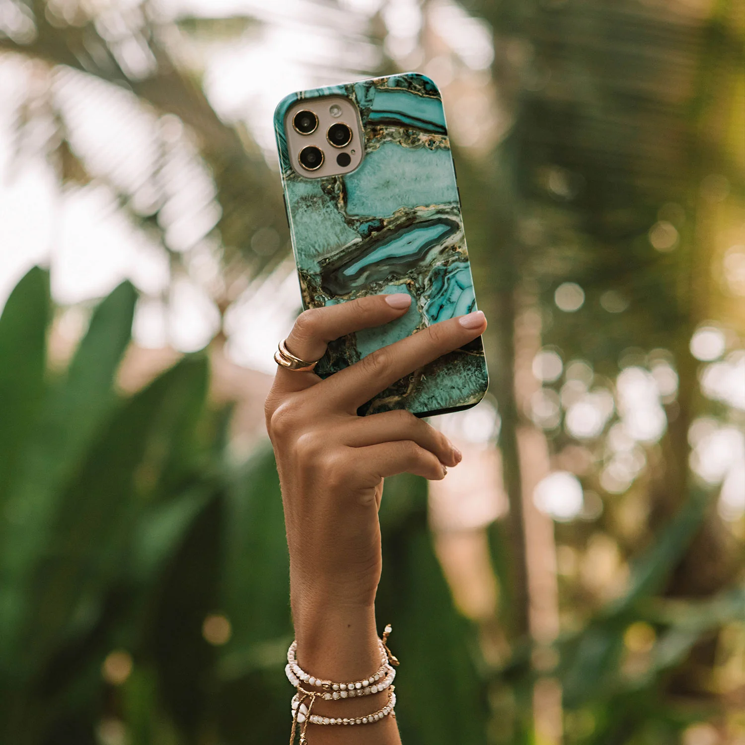 Ubud Jungle - Turquoise Samsung Galaxy A37 5G Case - Image 7