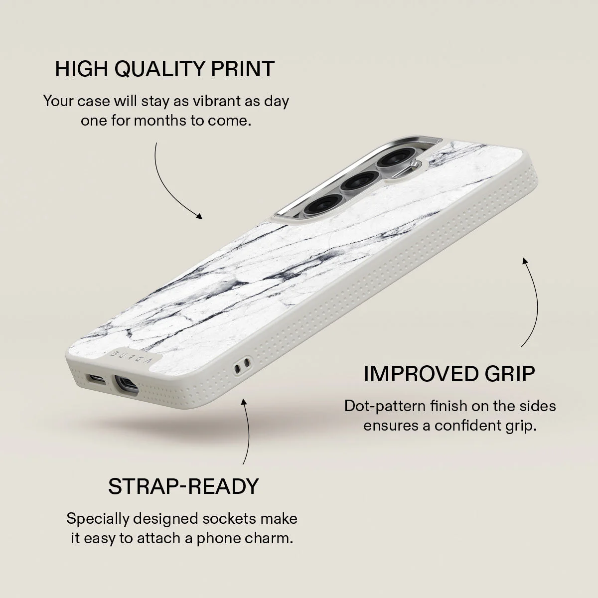Satin White - Marble Samsung Galaxy S26 Case - Image 37