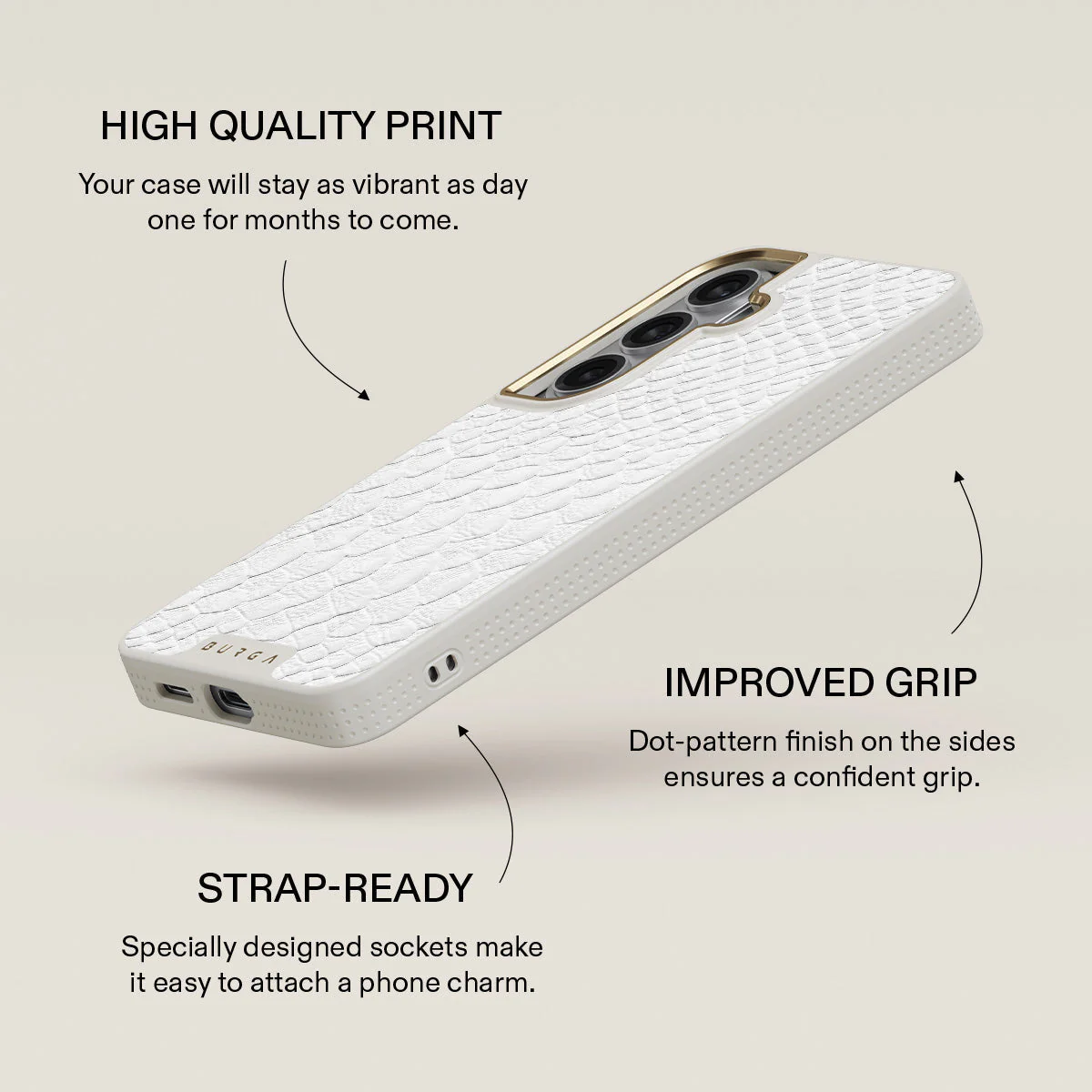 Glacial Desert - White Snakeskin Samsung Galaxy S26 Case - Image 30