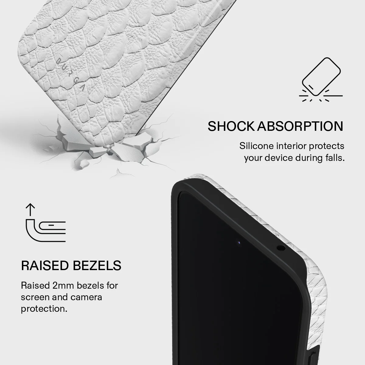 Glacial Desert - White Snakeskin Xiaomi 15T Case - Image 4
