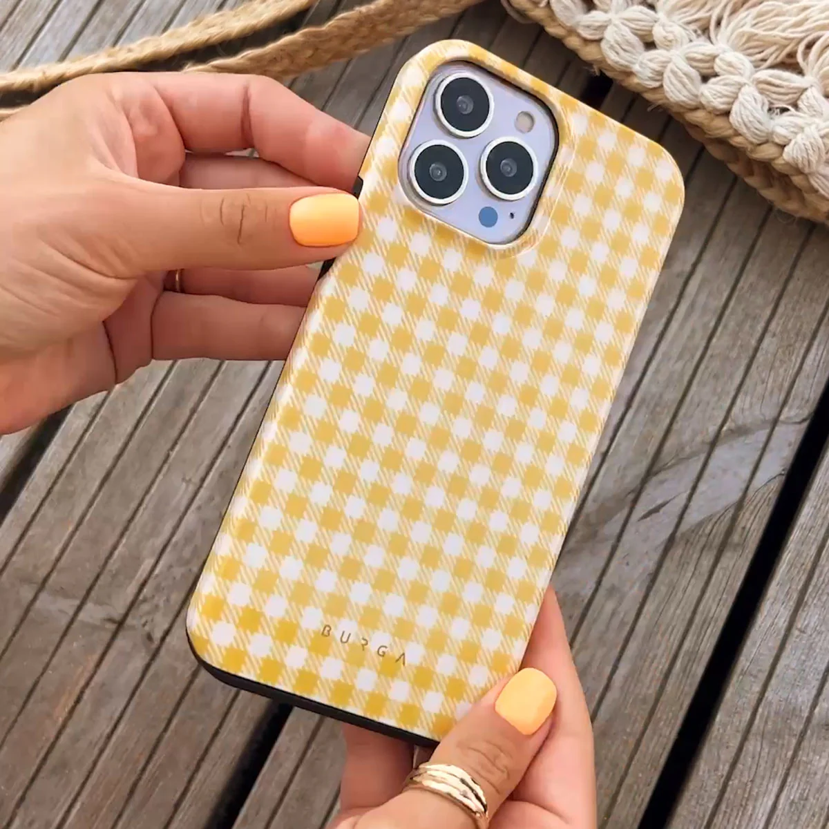 Tuscan Sun - Yellow Plaid Samsung Galaxy A57 5G Case - Image 5