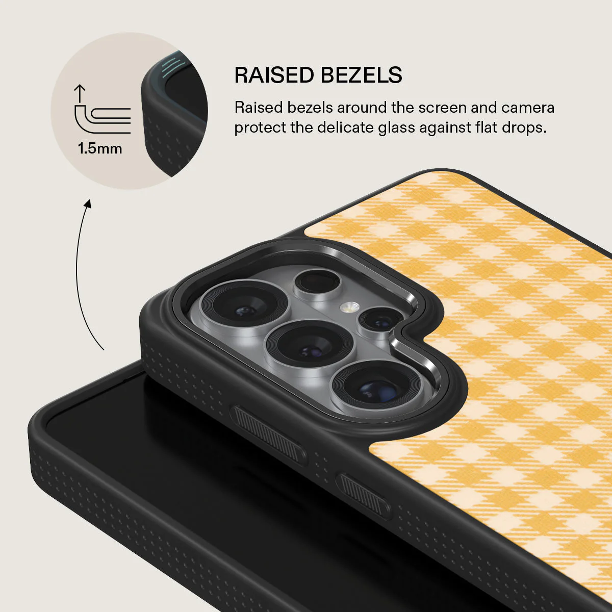 Tuscan Sun - Yellow Plaid Samsung Galaxy S26 Ultra Case - Image 15