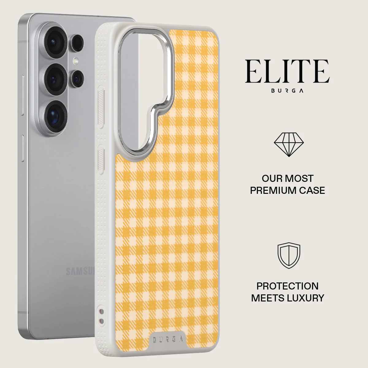 Tuscan Sun - Yellow Plaid Samsung Galaxy S26 Ultra Case - Image 34