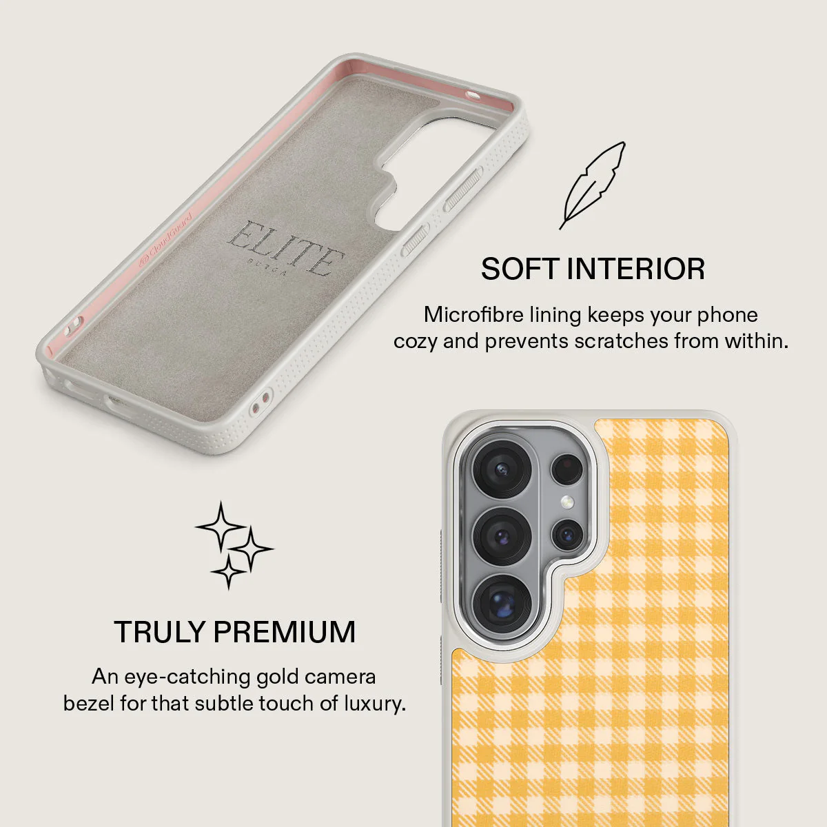 Tuscan Sun - Yellow Plaid Samsung Galaxy S26 Ultra Case - Image 38