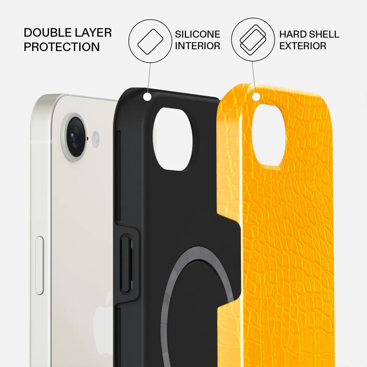 Canary Yellow - Snake Skin iPhone 17e Case - Image 2
